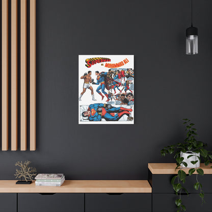 Superman vs. Muhammad Ali Matte Canvas, 1.25"