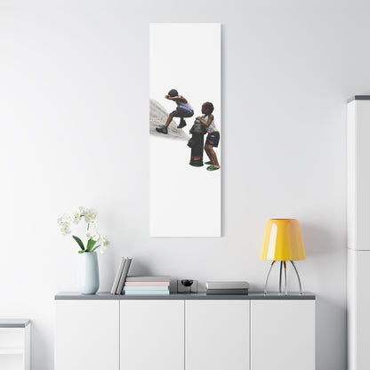 Fire Hydrant Fun Matte Canvas Print