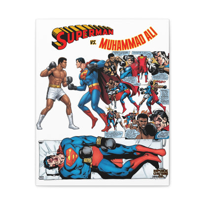 Superman vs. Muhammad Ali Matte Canvas, 1.25"