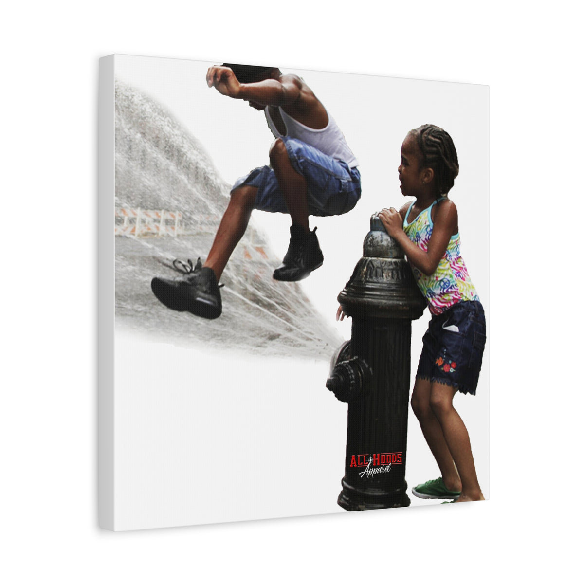 Fire Hydrant Fun Matte Canvas Print