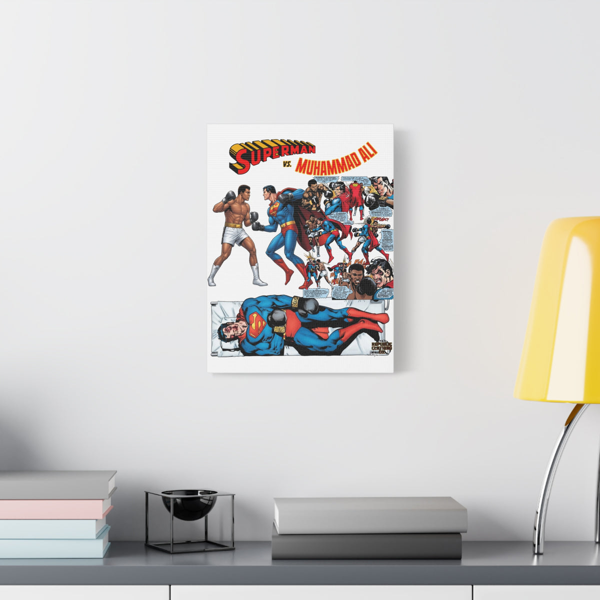 Superman vs. Muhammad Ali Matte Canvas, 1.25"