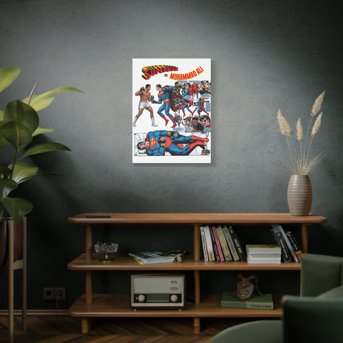 Superman vs. Muhammad Ali Matte Canvas, 1.25"