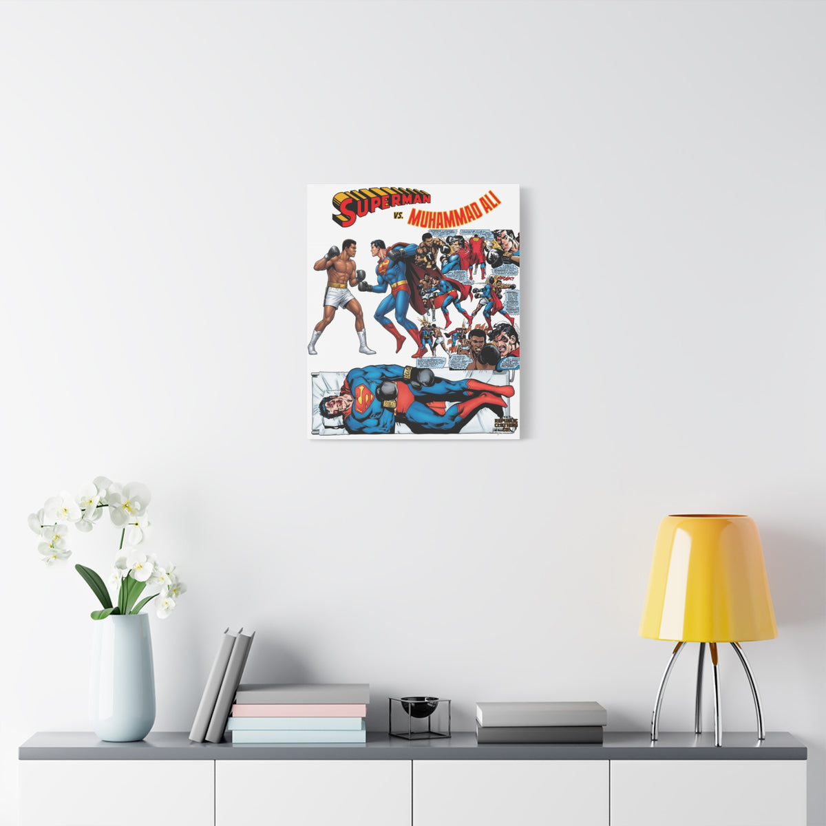 Superman vs. Muhammad Ali Matte Canvas, 1.25"