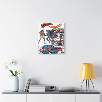 Superman vs. Muhammad Ali Matte Canvas, 1.25"