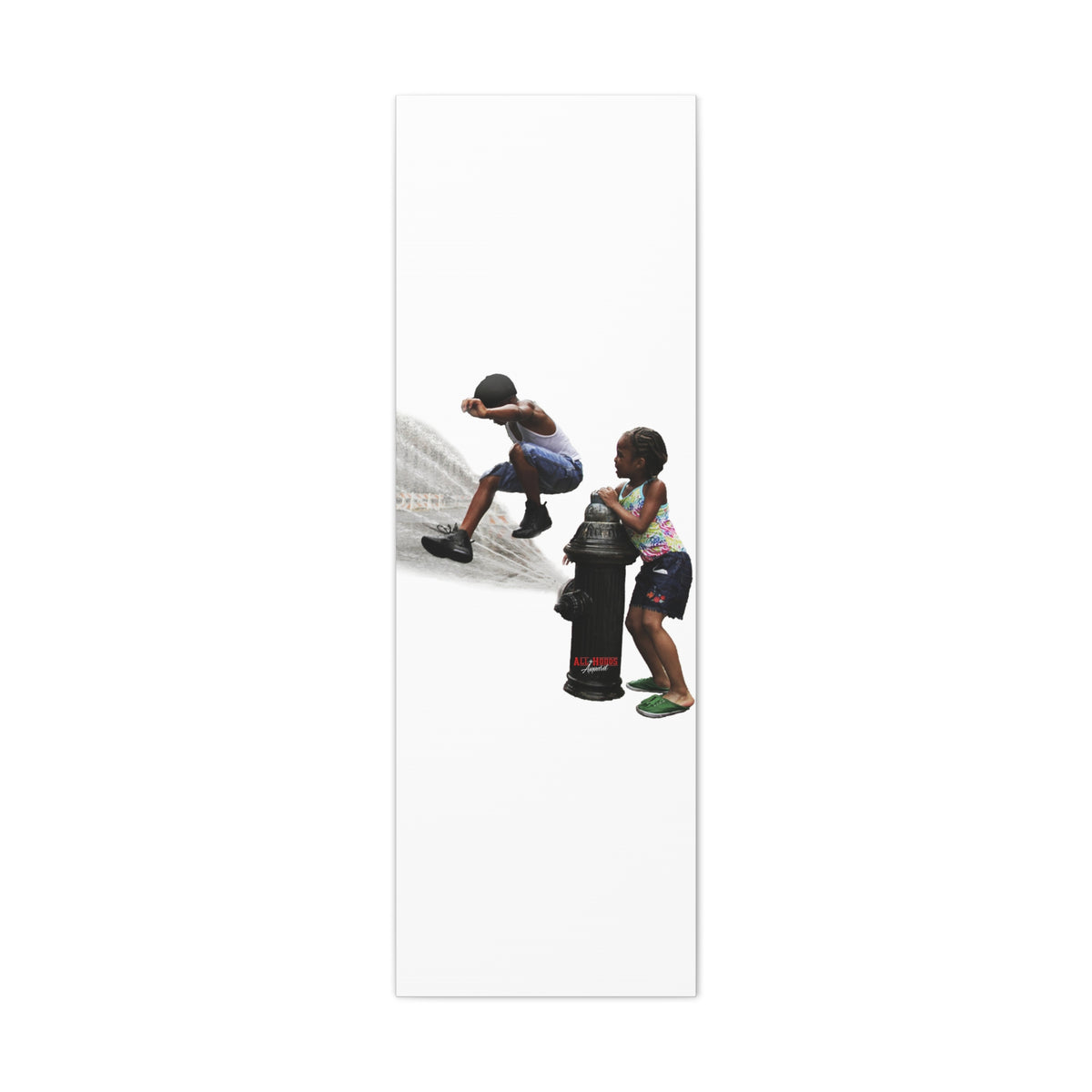Fire Hydrant Fun Matte Canvas Print