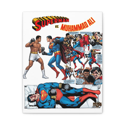 Superman vs. Muhammad Ali Matte Canvas, 1.25"
