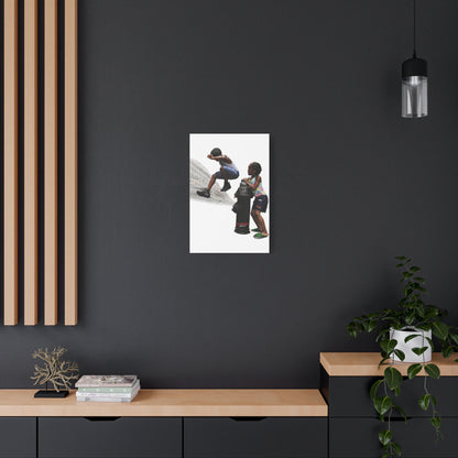 Fire Hydrant Fun Matte Canvas Print