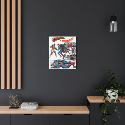 Superman vs. Muhammad Ali Matte Canvas, 1.25"